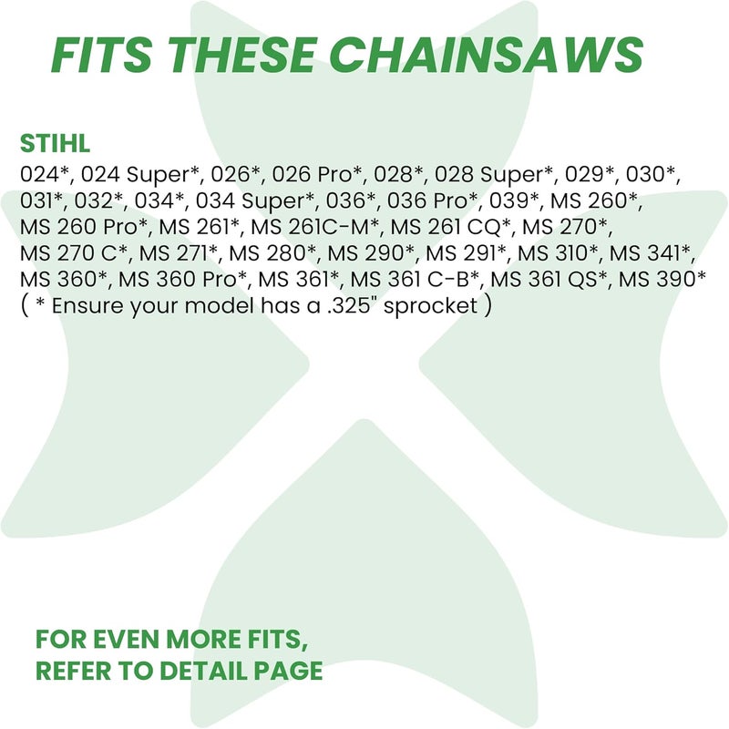 Byane 18 Inch Chainsaw Chain, .325" Pitch, .063'' Gauge, 74 Drive Links - 26RS 74 Fits Stihl MS271 Farm Boss, MS291, MS311 and More- 36390050074, V74 (3 Chains) - Image 3
